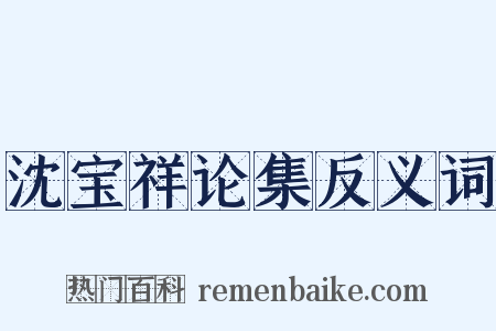 沈宝祥论集反义词是什么意思的图片